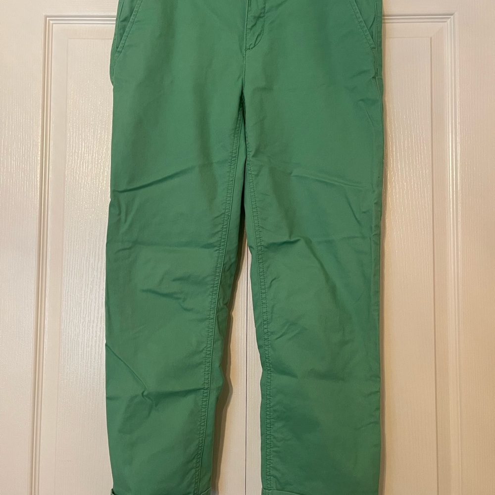 LOFT Green Capris Vibrant Cotton Blend